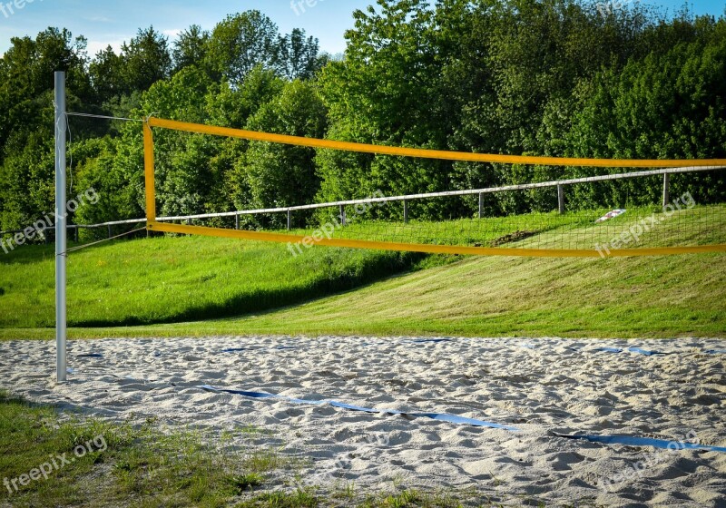 Beach Volleyball Volleyball Playing Field Team Sport Together