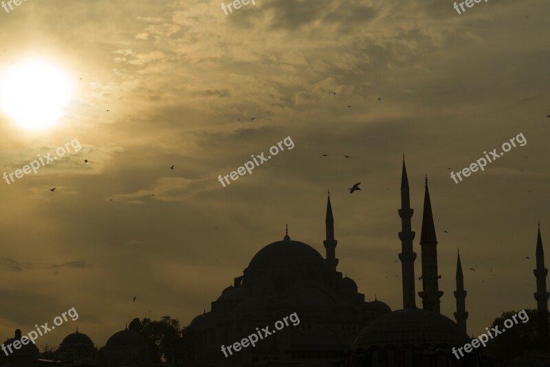 Cami Landscape Sultanahmet Turkey Istanbul