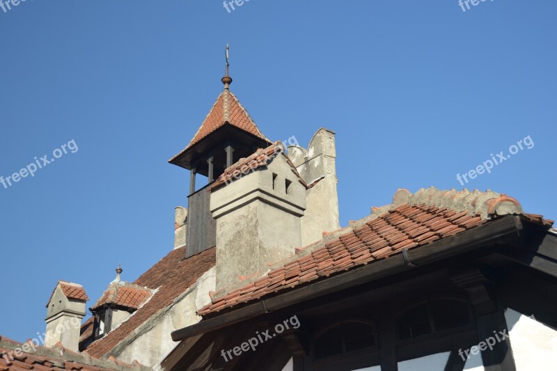 Romania Bran Castle Castle Roofs Tower