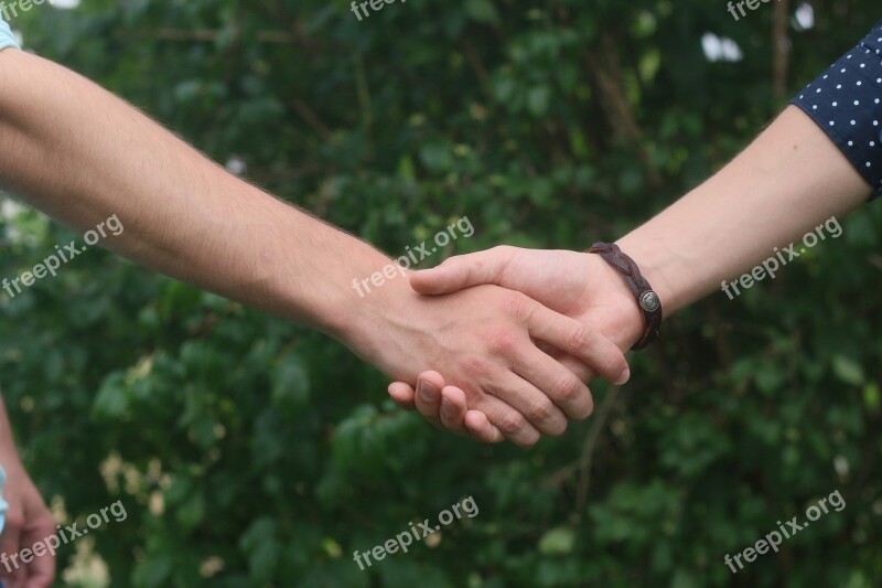 Hands Handshake Person Male Confident