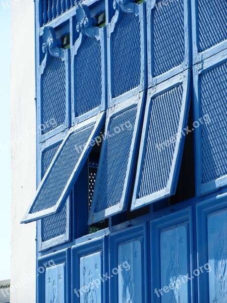 Blue Windows Blinds House Shutter