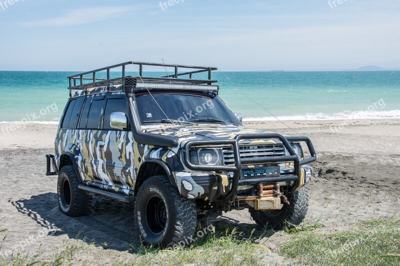 Car Offroad Jeep Pajero Vehicle