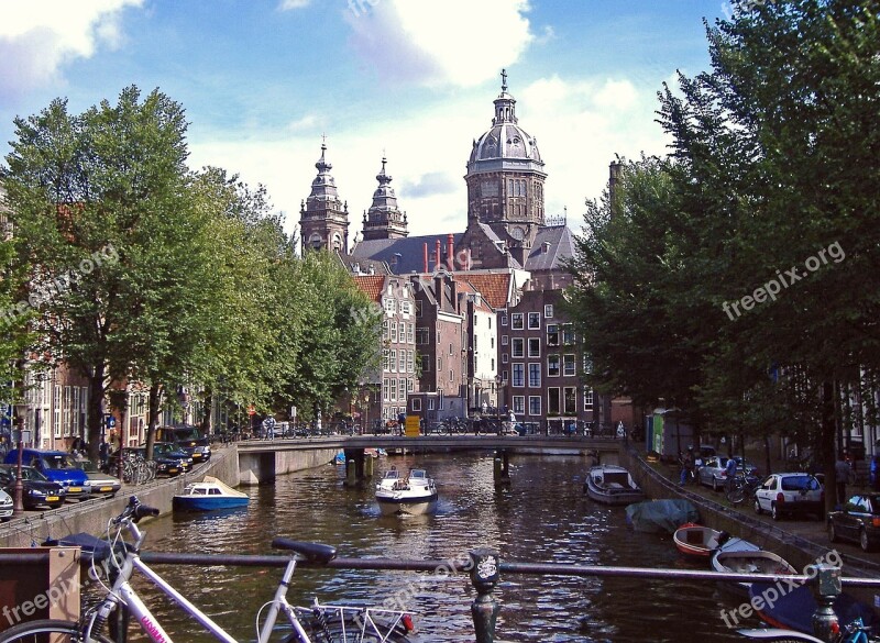 Amsterdam Canal Centrum Nikolaaskerk St Nikolas