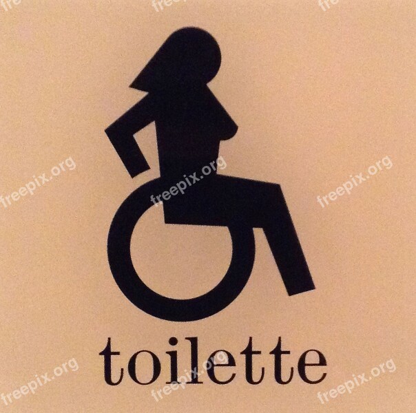 Wheelchair Woman Inclusion Toilet Gender