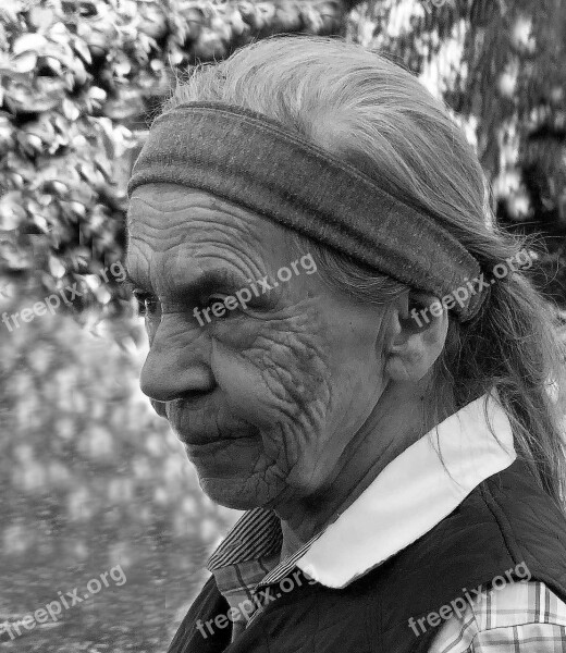 Woman Old Human Face Age