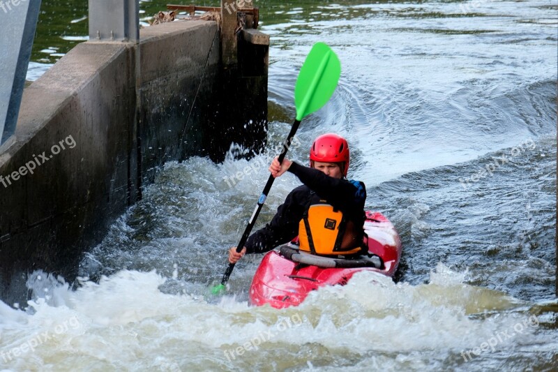 Paddler Paddle Canoeist Sport Canoeing