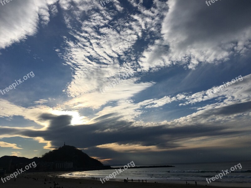 Donostia Euskadi Landscape Sky Clouds