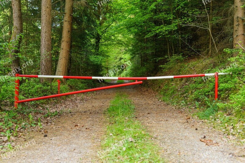 Barrier Ban Forest Forest Path Lock