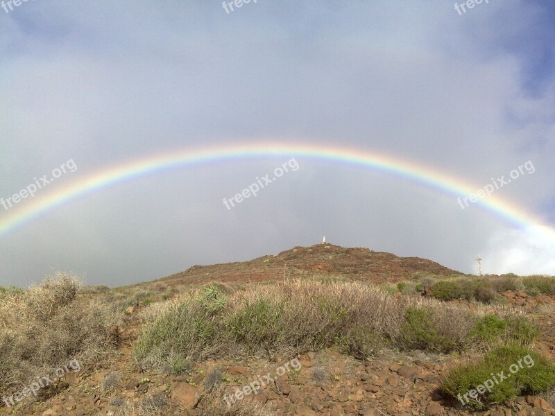 Rainbow La Reptiles Mountains Free Photos