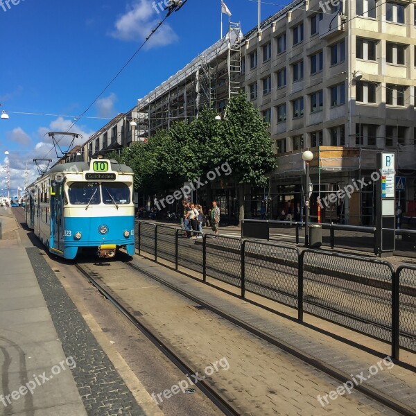 Tram Gothenburg Track Big City Small Boom