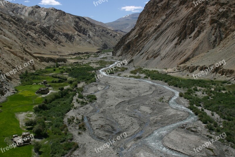 Valley River Ladakh Water Courses Field