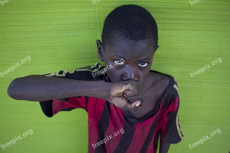 Child Black Portrait Boy Young Child