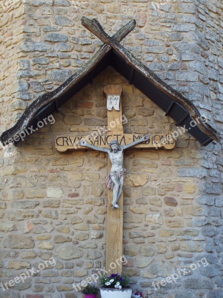 Luxembourg Klausen Old Wooden Cross Church Girsterklaus