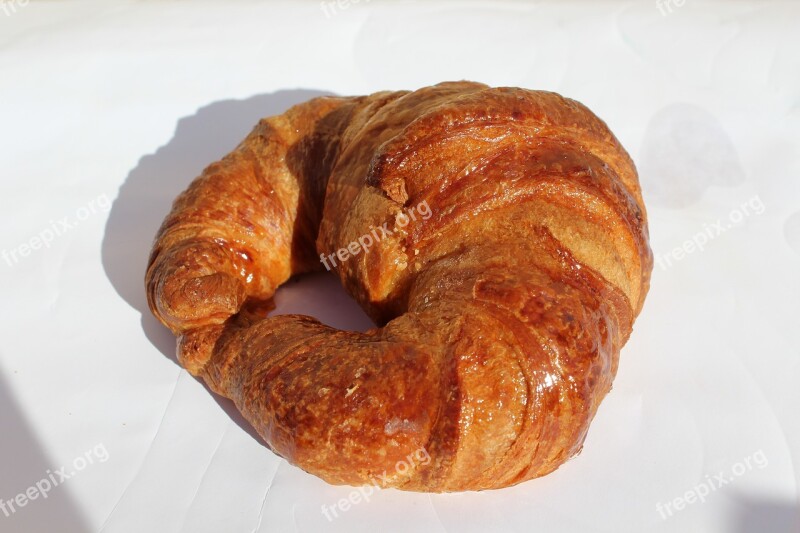 Croissant Pastry Shiny Food Free Photos