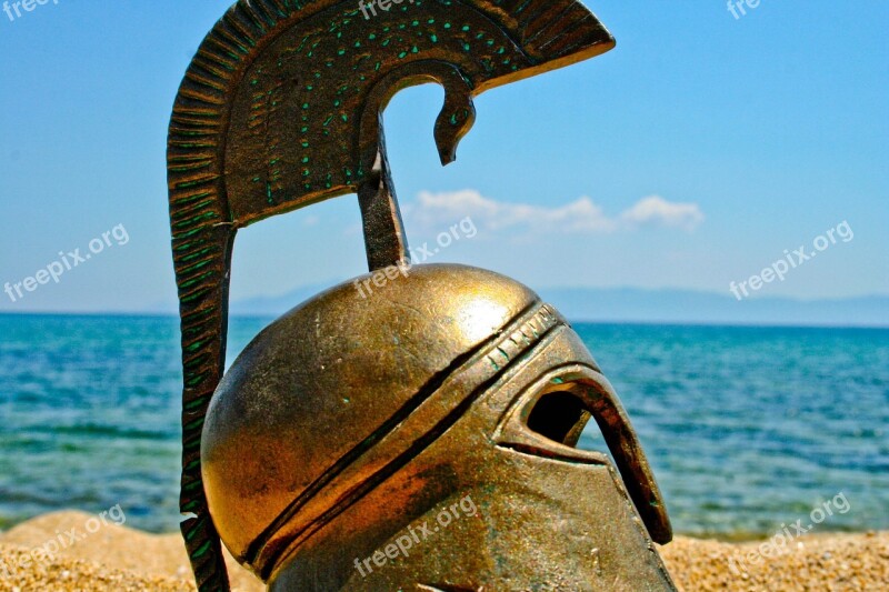 Helmet Greece Ancient Spartan Antique