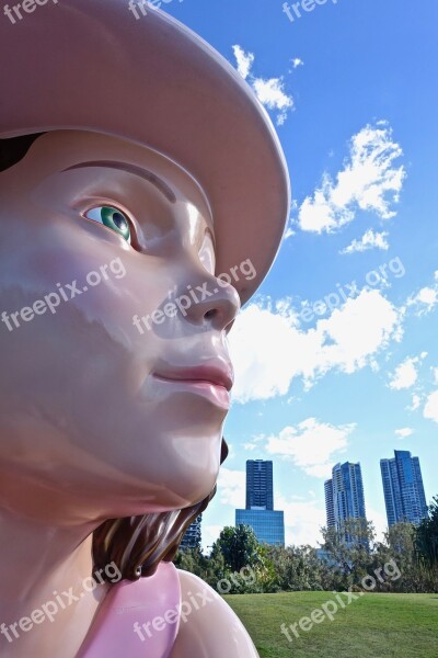 Face Sculpture Art Girl Decoration