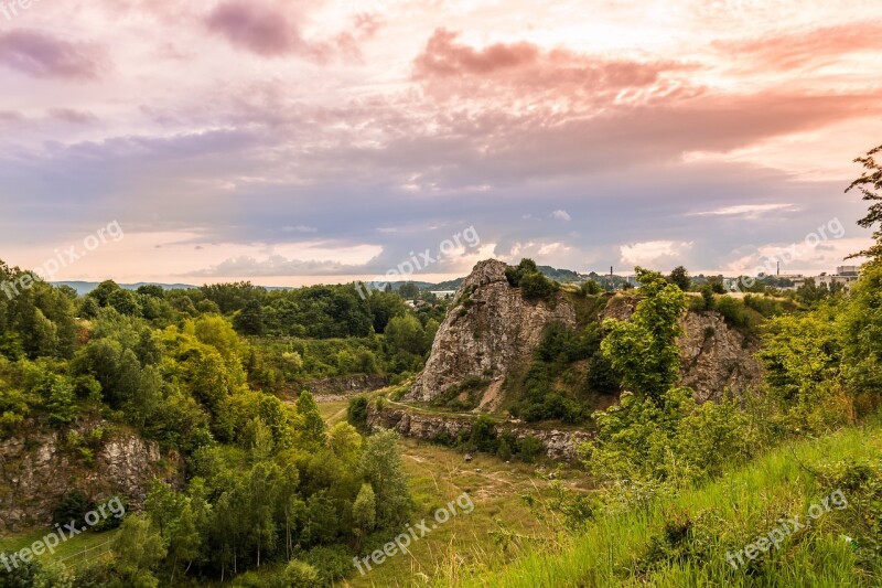 Rocks Kadzielnia Kielce Quarry Landscape