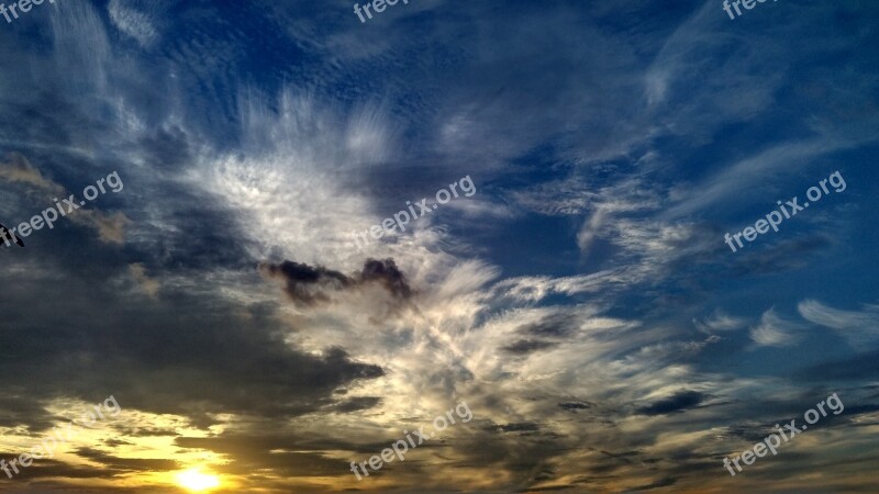 Sky Clouds Blue Day Landscape