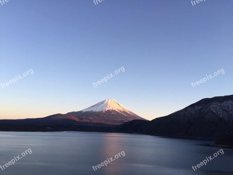 Mt Fuji Upside Down Fuji Reflection Free Photos