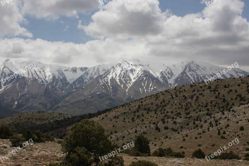 Mountain View Taurus Mountains Snowy Mountains Free Photos