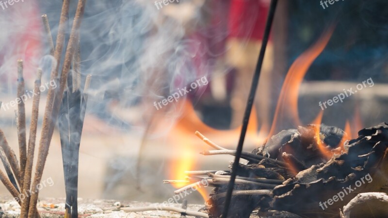 Faith Fire Incense Pray Religion