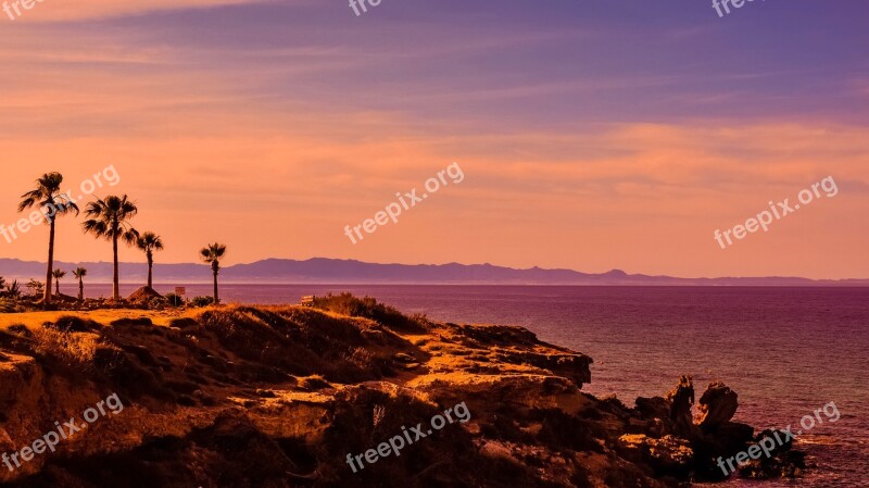 Sunset Sunset Colors Landscape Horizon Evening