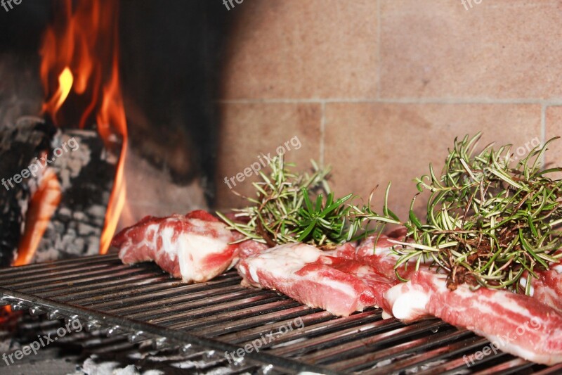 Meat Barbecue Rib Rosemary Cook