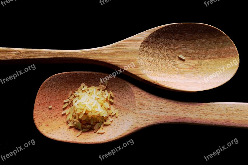 Rice Spoon Spoon Rice Eat Food