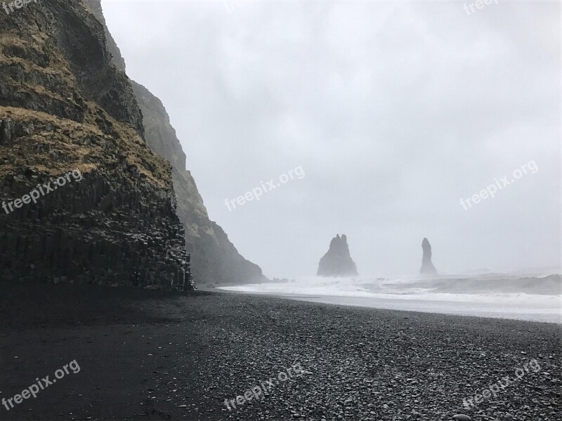 Iceland Black Sand Beach Icelandic Beach Vik