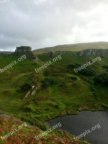 Scotland Isle Of Skye Faerie Glenn Skye Landscape