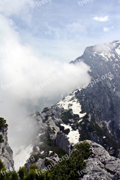 Fog Mystical Ghostly Mountains Berchtesgadener Land