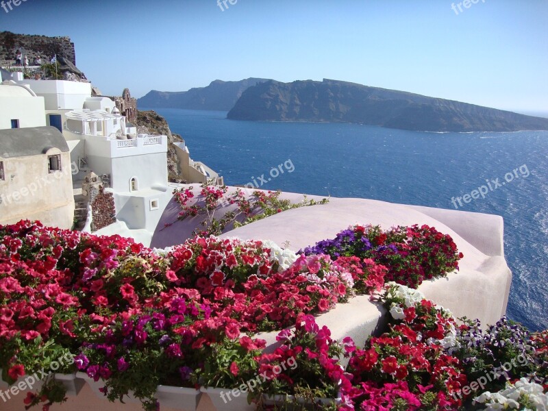 Santorini Greece Caldera Oia Volcano