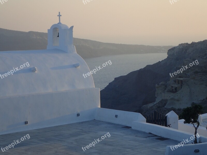 Santorini Greece Caldera Cross Architecture