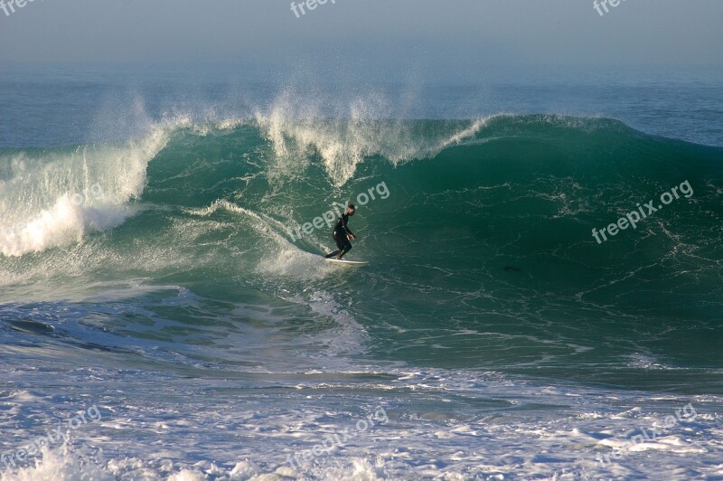 Surfer Ocean Wave Surfing Surfboard