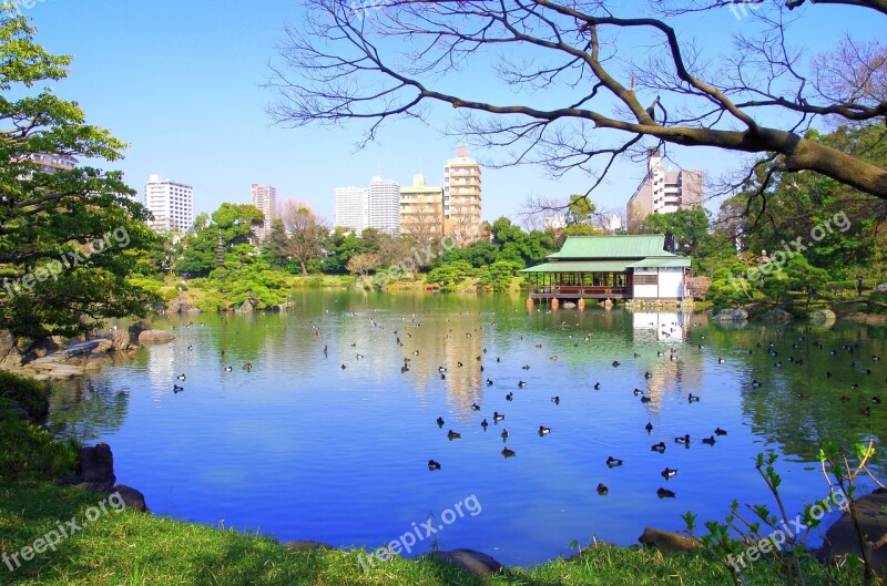 清澄庭園 Lake Japan Sky Water