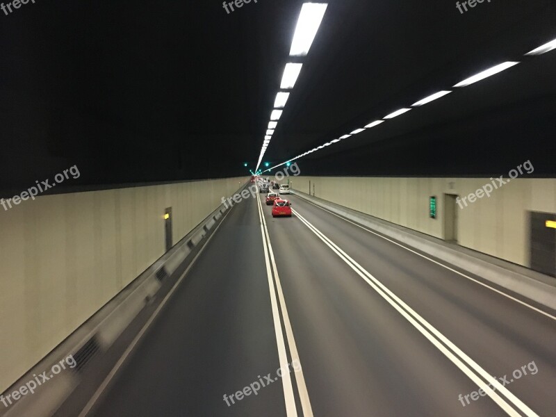 Hongkong Bus Tunnel City Urban