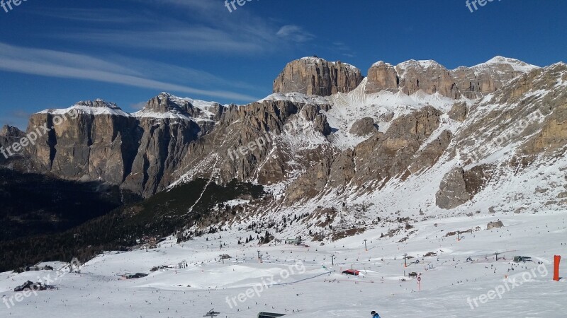 Italy Sella Ronda Dolomites Free Photos