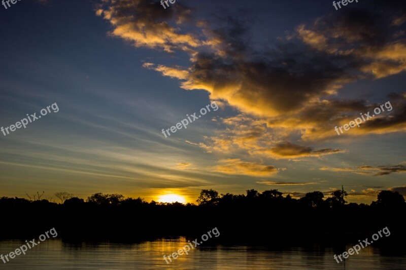 Sunset Lake Eventide Sol Water