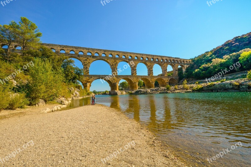 Pont Du Gard Bridge Roman Provence France