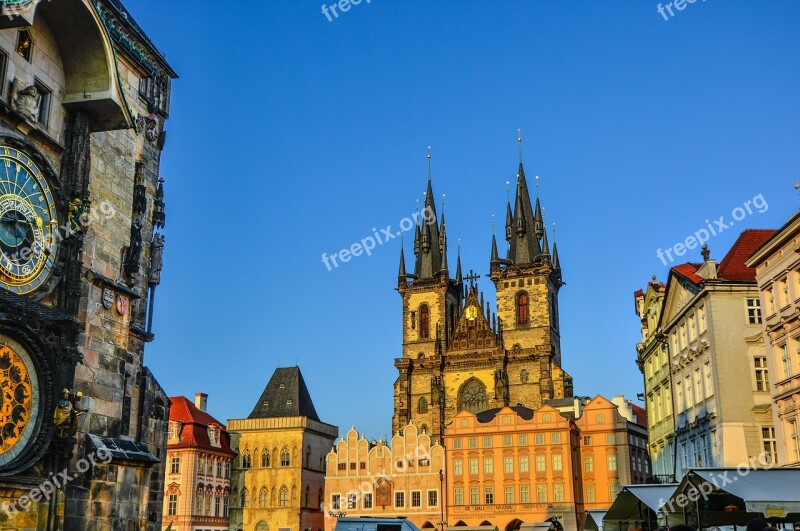 Prague Czech Church Spires Cathedral