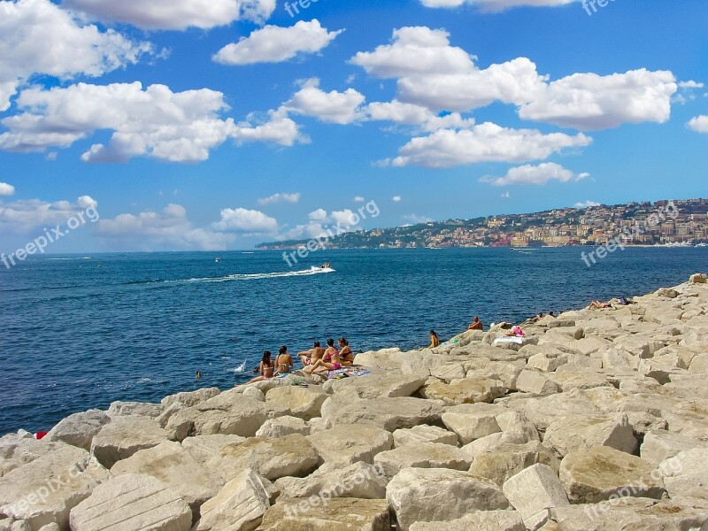 Naples Bay Sea Mediterranean Travel