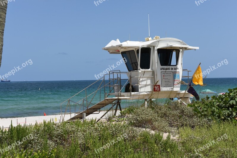 Lifeguard Beach Sand Safety Blue