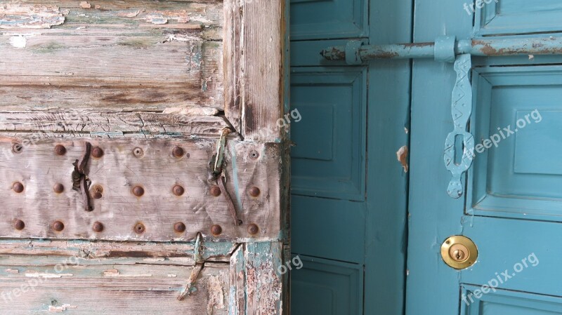 Doors Antique Oriental Fittings Weathered