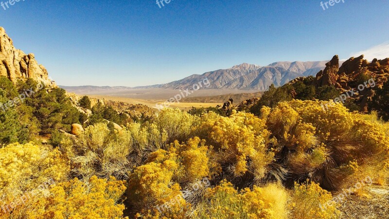 Panorama Mountains Tops The Valley Of The Nature