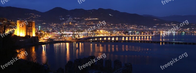 Alanya Night Kızılkule Turkey Antalya