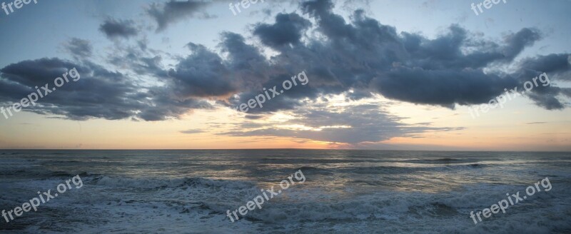 Cloud Sunset Sky Marine Nature