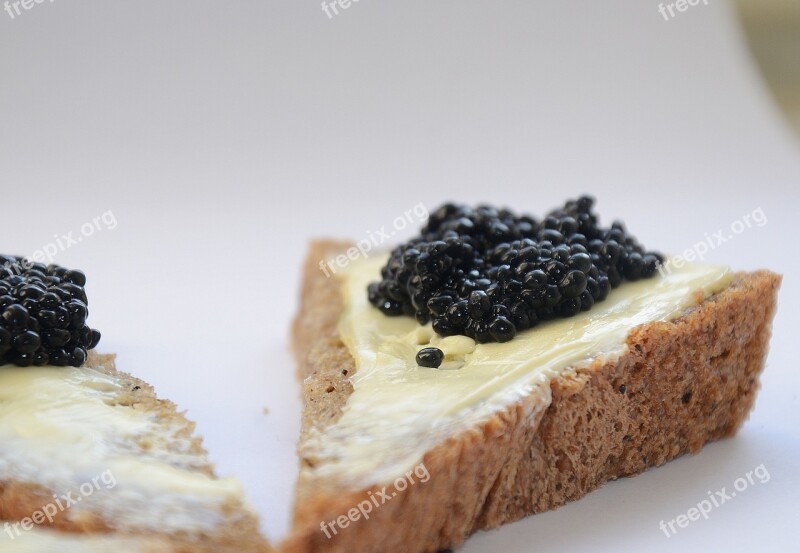 Caviar Black Caviar A Sandwich Breakfast Food