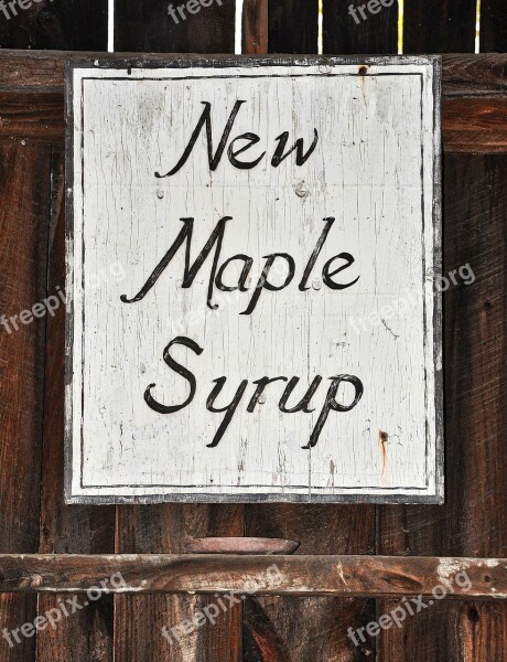 Maple Syrup Maple Vintage Sign Sign Rustic