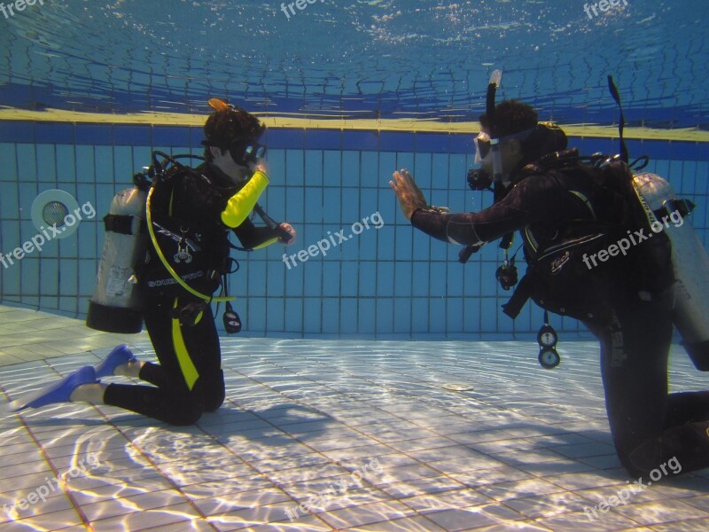 Diving Teaching Scuba Diving Exercise Water