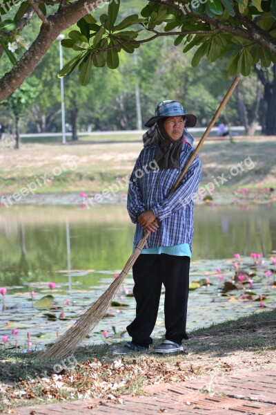 Thailand Working Women Worker Planter Archaeological Park